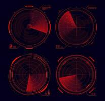 hud militar Radar, sonar objetivo monitor interfaz vector