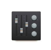 Sound mixer, music record app interface icon vector