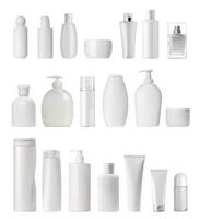 Cream tube and spray, soap dispenser and dropper vector