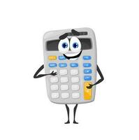 Cartoon cute school calculator vector character