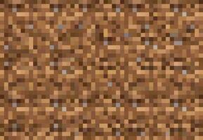 Cubic pixel game ground blocks, background pattern vector