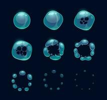 Soap bubble burst effect animated sprite explosion vector