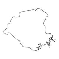 Sodermanland county map, province of Sweden. Vector illustration.