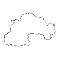 dnipropetrovsk oblast mapa, provincia de Ucrania. vector ilustración.