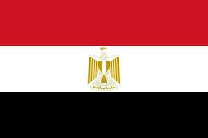 Egypt flag, official colors and proportion. Vector illustration.