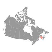 New Brunswick map, province of Canada. Vector illustration.