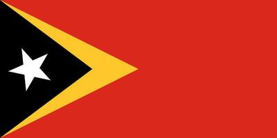 East Timor flag, official colors and proportion. Vector illustration.
