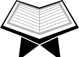 Koran Symbol Logo Zeichen Symbol, lesen islamisch Buch transparent Hintergrund png