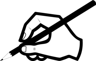 schrijven hand, hand- Holding een potlood transparant achtergrond png