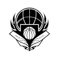 Puntuación grande con nuestra dinámica baloncesto logo diseño. esta negrita y deportivo ilustración es Perfecto para equipos y relacionado con los deportes marcas vector