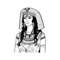 experiencia el poder de el faraones con nuestra maravilloso cleopatra Superior cuerpo ilustración. esta real obra de arte es ajuste para un reina vector