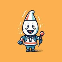 Meet our adorable ice cream mascot. With its cute and playful design, it's sure to bring a smile to your face and a craving for sweets vector