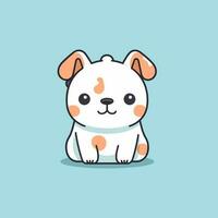 A charming kawaii dog illustration, perfect for adding a touch of cuteness to any project. vector
