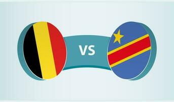 Belgium versus DR Congo, team sports competition concept. vector