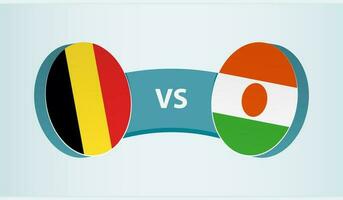 Belgium versus Niger, team sports competition concept. vector