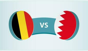 Belgium versus Bahrain, team sports competition concept. vector