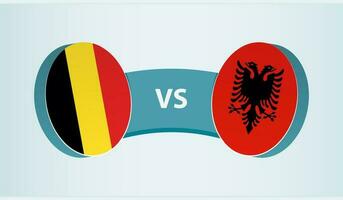 Belgium versus Albania, team sports competition concept. vector