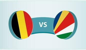 Belgium versus Seychelles, team sports competition concept. vector