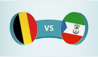 Belgium versus Equatorial Guinea, team sports competition concept. vector