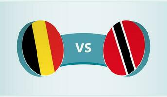 Bélgica versus trinidad y tobago, equipo Deportes competencia concepto. vector