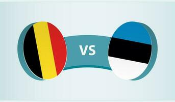 Bélgica versus Estonia, equipo Deportes competencia concepto. vector