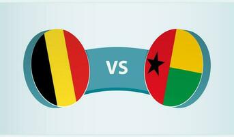 Bélgica versus guinea-bissáu, equipo Deportes competencia concepto. vector