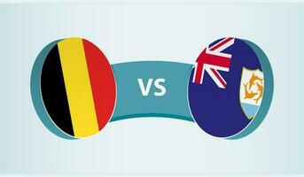 Belgium versus Anguilla, team sports competition concept. vector