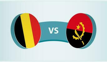 Belgium versus Angola, team sports competition concept. vector