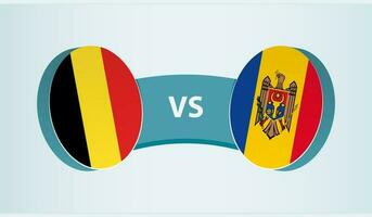 Belgium versus Moldova, team sports competition concept. vector