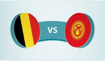 Bélgica versus Kirguistán, equipo Deportes competencia concepto. vector