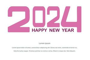 Modern design 2024, 2024 number logo design, happy new year 2024, isolated in candy color Design template. vector