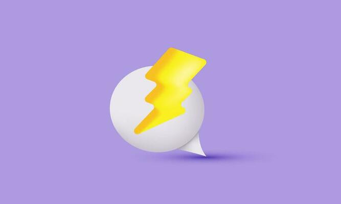 illustration creative modern icon thunder bolt symbols elements isolated on background