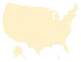 USA map with states, United States of America map. Isolated map of USA. vector