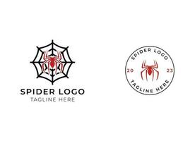 Spider logo template. Spider icon. Flat spider. Minimalist spider logo design vector