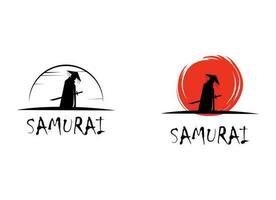 Samurai Ronin Logo Design Vector Template.