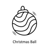 Christmas Ball vector Outline Icon Design illustration. Christmas Symbol on White background EPS 10 File