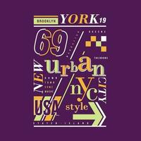 nuevo York ciudad texto marco urbano calle, gráfico diseño, tipografía vector ilustración, moderno estilo, para impresión t camisa
