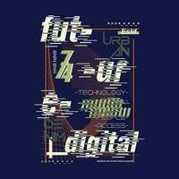 future digital text frame, graphic t shirt design, typography vector, illustration, casual style vector