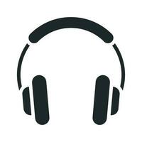 Headphones vector Solid icon. EPS 10 File