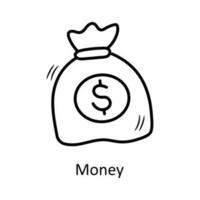 Money vector Outline Icon Design illustration. Christmas Symbol on White background EPS 10 File