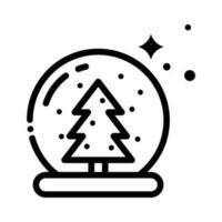 Snow Globe  vector  outline icon. EPS 10 file