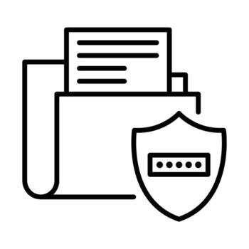 Protected Folder Vector outline icon. EPS 10 File