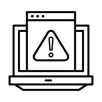 Virus Warning Vector outline icon. EPS 10 File