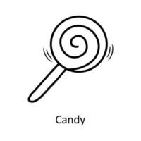 Candy vector Outline Icon Design illustration. Christmas Symbol on White background EPS 10 File