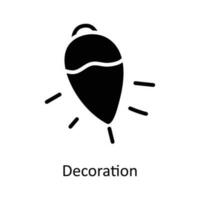 Decoration vector Solid Icon Design illustration. Christmas Symbol on White background EPS 10 File