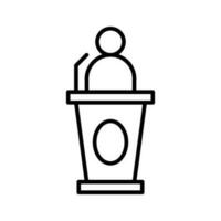 Public Speaker vector oultine Icon. EPS 10 File