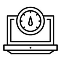 Network Speed Test Vector outline icon. EPS 10 File