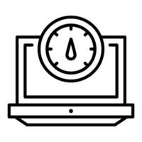 Network Speed Test Vector outline icon. EPS 10 File