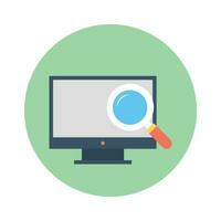 Computer Search  vector Flat Icon style illustration. EPS 10