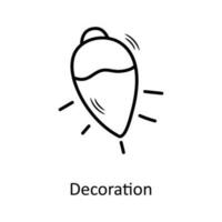 decoración vector contorno icono diseño ilustración. Navidad símbolo en blanco antecedentes eps 10 archivo